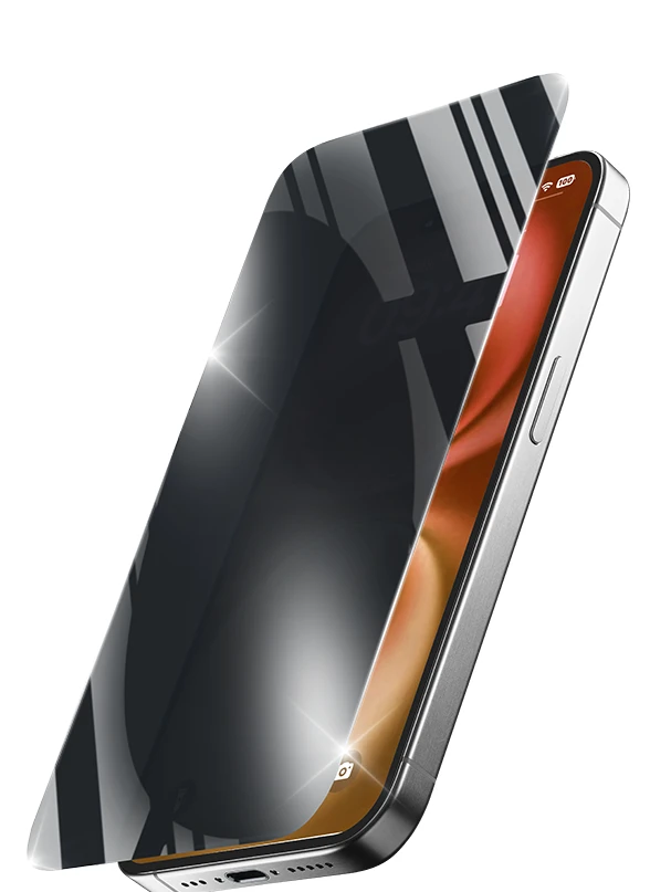 Cellularline Xtreme Glass Privacy iPhone 16 Schwarz